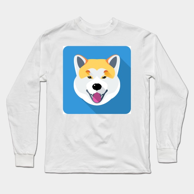 Akita Inu Japanese breed Long Sleeve T-Shirt by kavalenkava